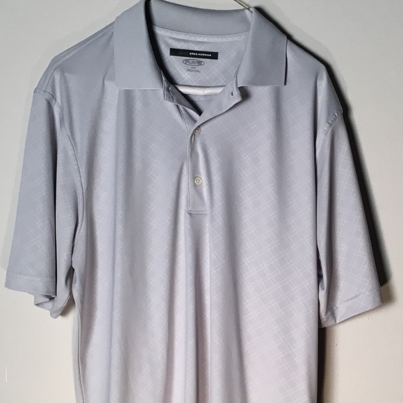 Greg Norman Men's Golf Shirt Gray Pre-Owned Size M - Picture 1 of 8